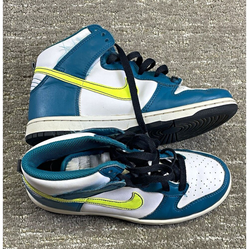 Nike Dunk High GS bright spruce bolt Leather High Top Lace Up Sneaker 3 Y shoes